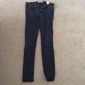abercomrbie and fitch size 0 black jeans